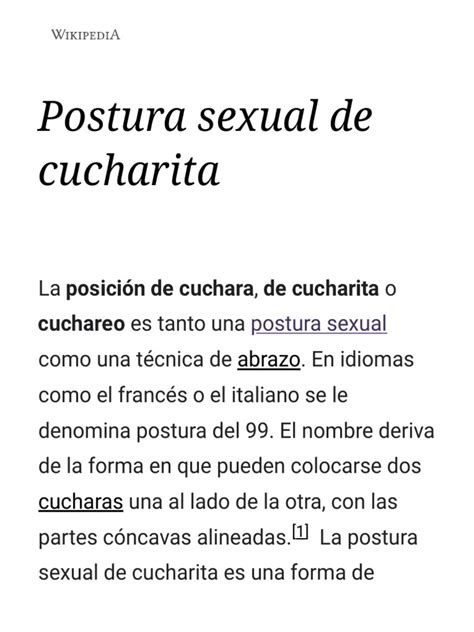 Postura sexual de cucharita